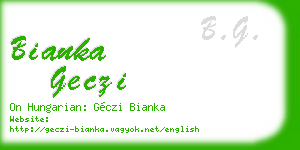 bianka geczi business card